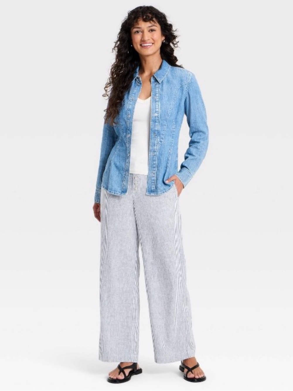 NWOT Universal Thread Mid Rise Linen Straight Leg Pants